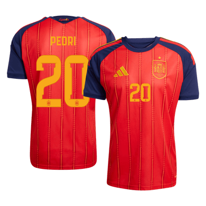 Maillot de foot domicile Espagne Coupe du Monde 2026 PEDRI #20 Homme [PREMIUM]