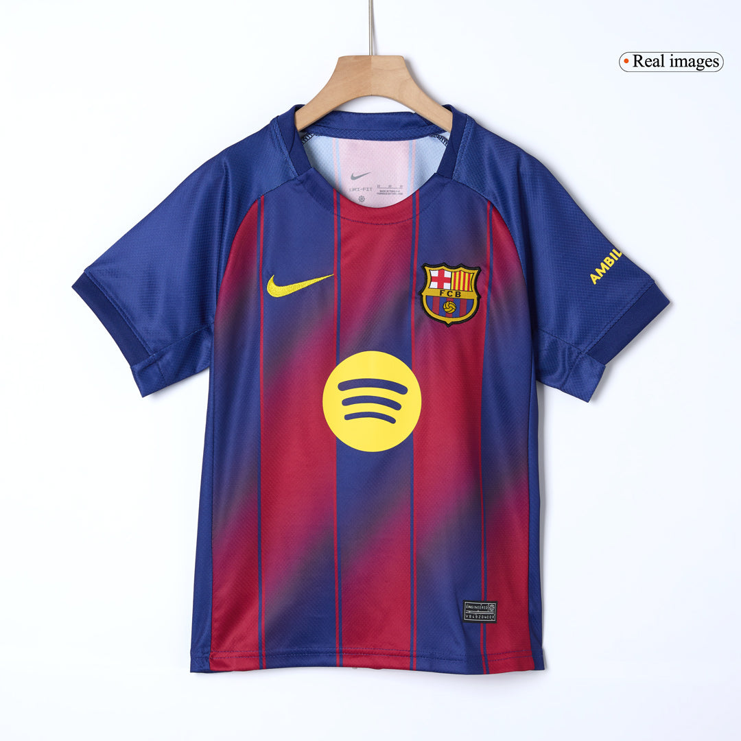 Tenue complète de football domicile enfant FC Barcelone 2025/26 [QUALITÉ SUPÉRIEURE]