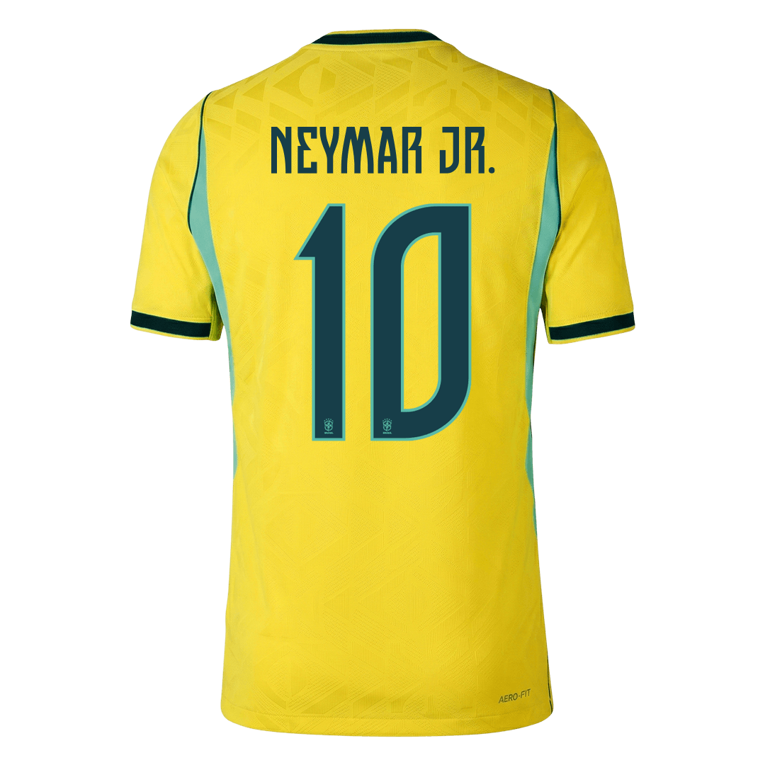 NEYMAR JR. #10 Men's Brazil World Cup 2026 Player Version Home Soccer Jersey - Slim Fit