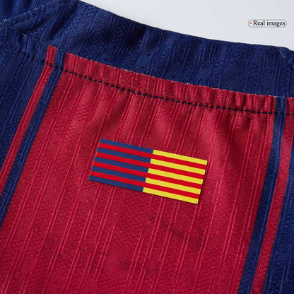 Maillot de Football Domicile RAPHINHA #11 Homme Barcelone UCL 2025/26 Version Joueur - Coupe Ajustée