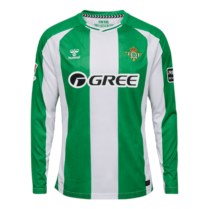Maillot de football domicile Real Betis 2025/26 à manches longues pour homme