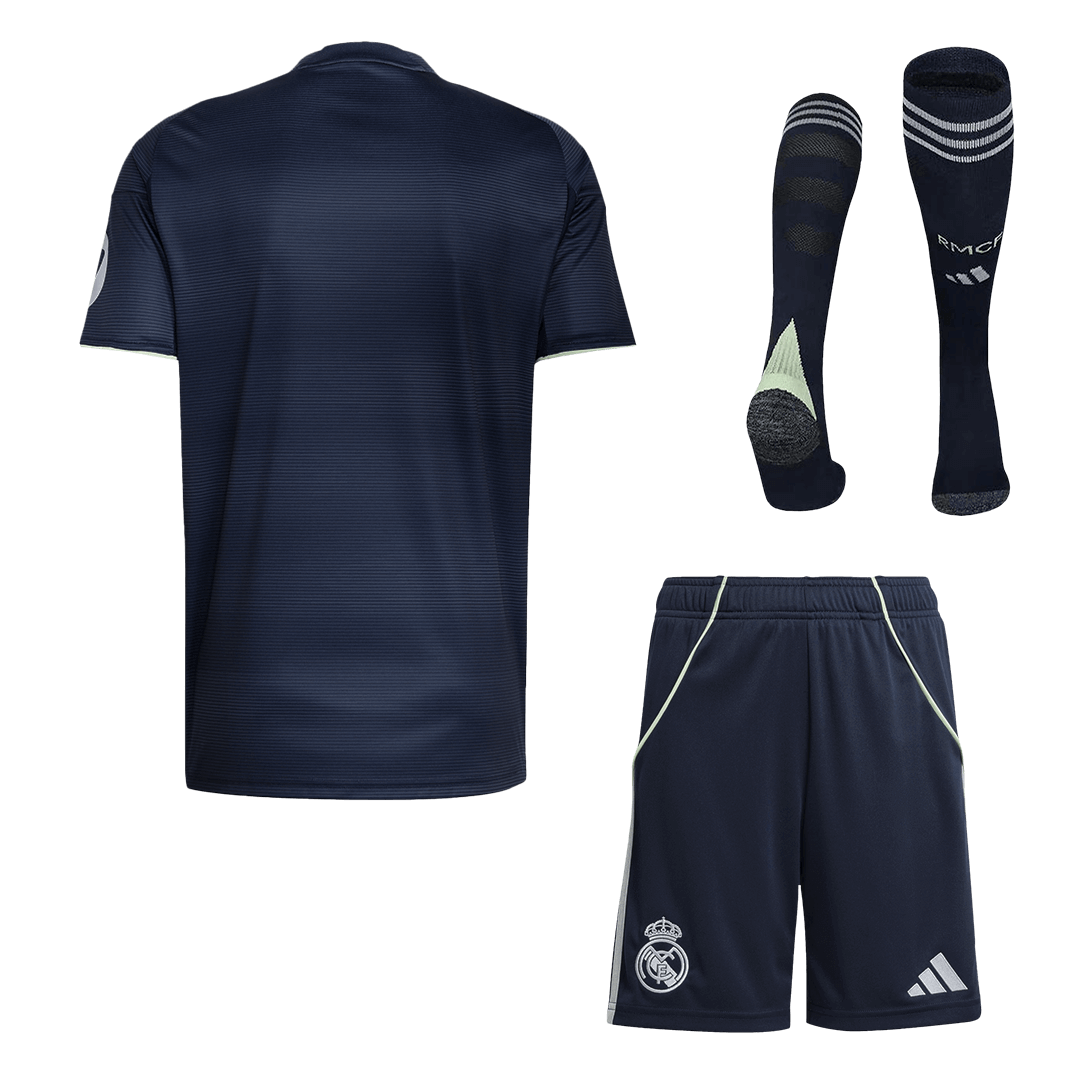Ensemble complet maillot de football extérieur Real Madrid 2025/26 pour homme [PREMIUM]
