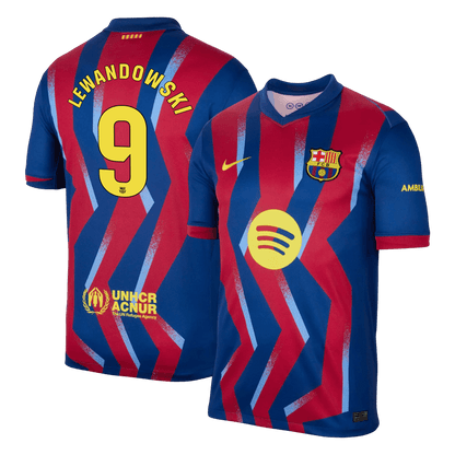 Maillot de foot Lewandowski #9 homme FC Barcelone saison 2025/26, quatrième maillot extérieur