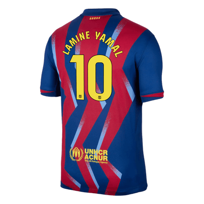 Maillot de football LAMINE YAMAL #10 Barcelone Quatrième tenue extérieure Homme 2025/26