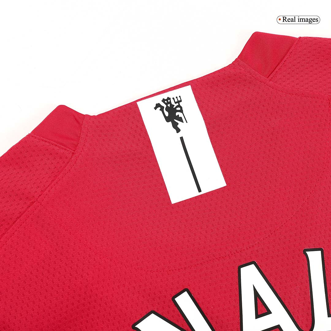 Maillot de football rétro Ronaldo #7 Manchester United domicile manches longues homme 2007/08