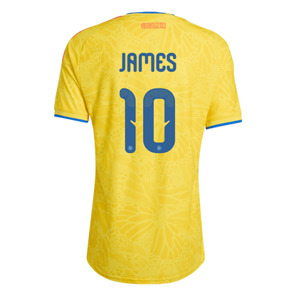 Maillot de foot domicile JAMES #10 Colombie Coupe du Monde 2026 pour homme – Version Joueur – Coupe ajustée