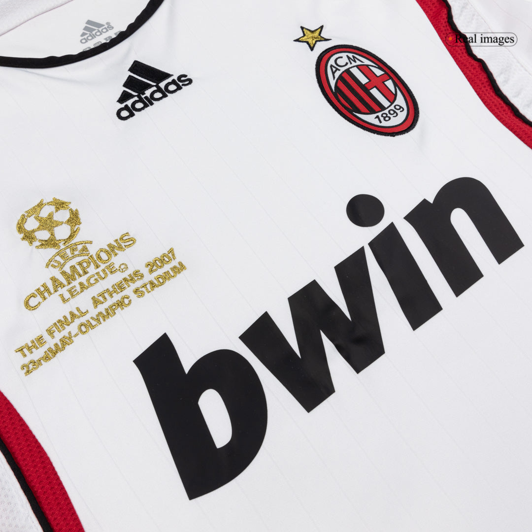Maillot de foot rétro manches longues extérieur AC Milan 2006/07 pour homme