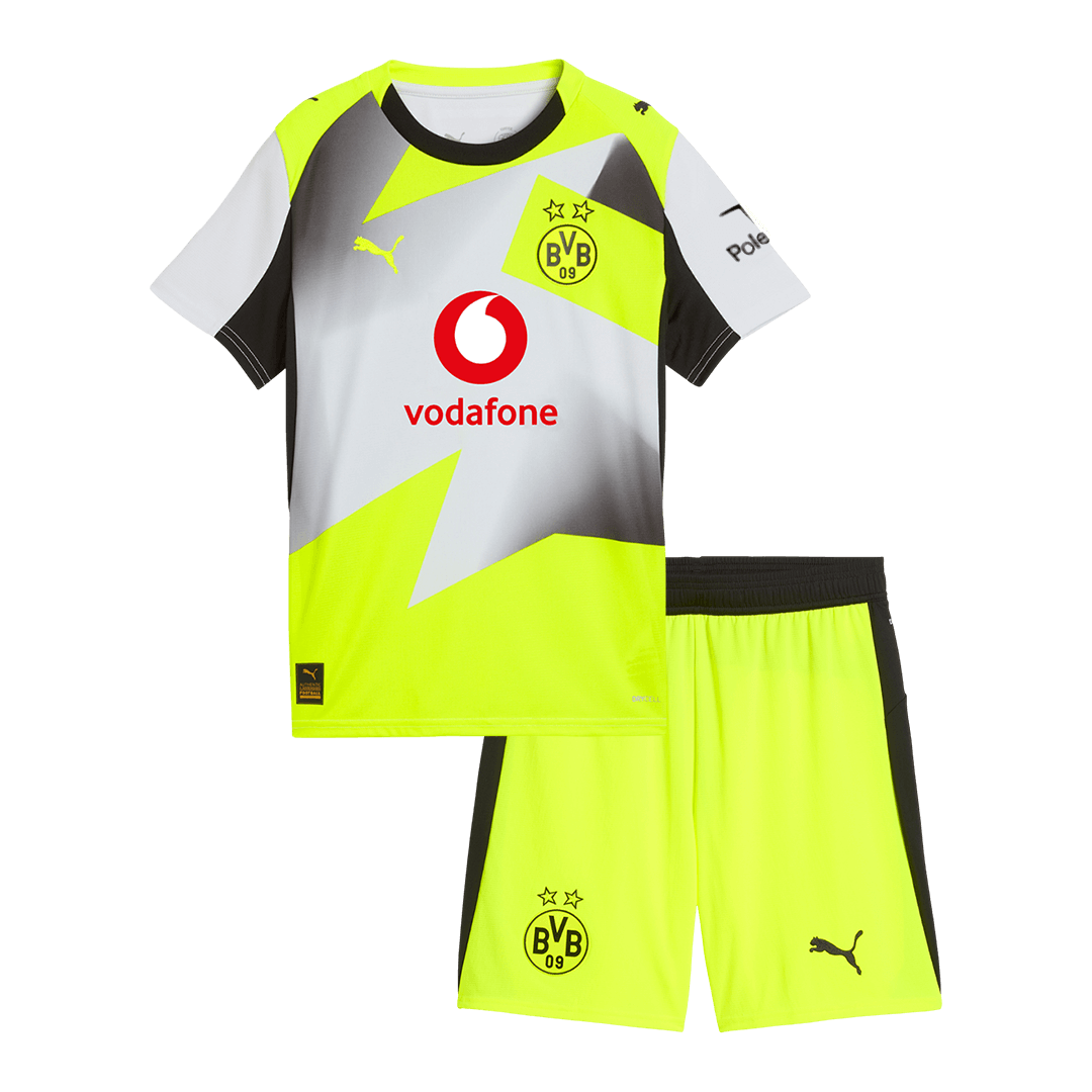 Ensemble Maillot Extérieur Borussia Dortmund 2025/26 pour Enfant