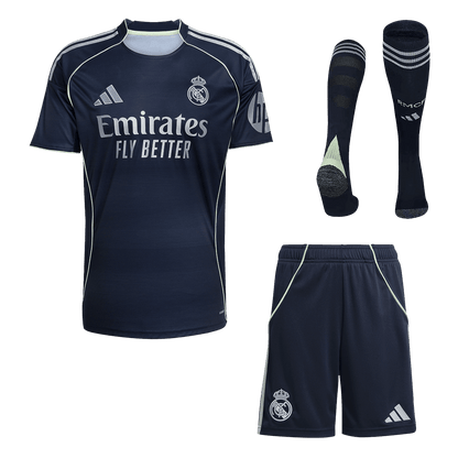 Ensemble complet maillot de football extérieur Real Madrid 2025/26 pour homme [PREMIUM]