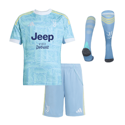 Kit de football complet pour enfant Juventus extérieur 2025/26