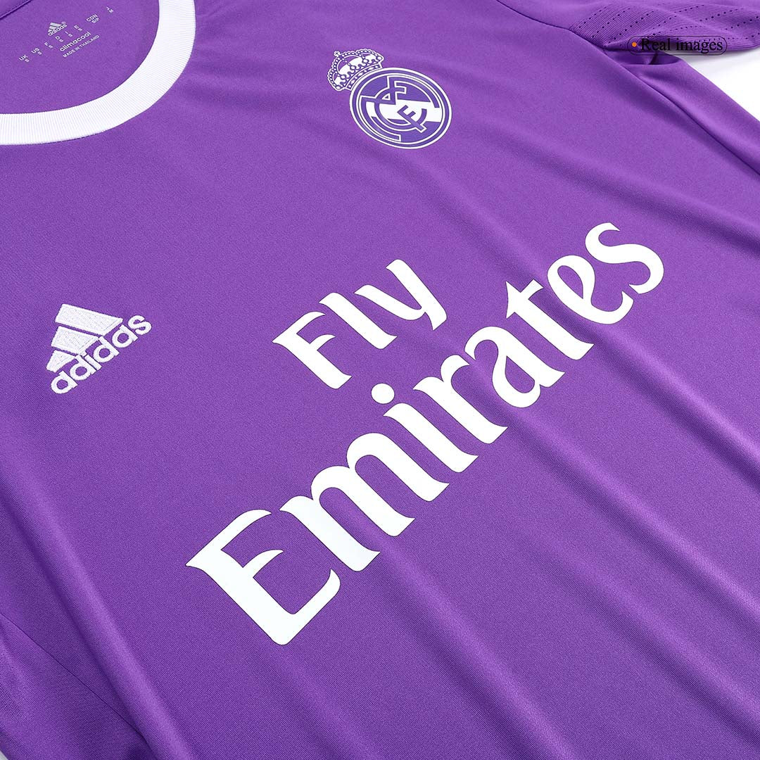 Maillot de foot rétro SERGIO RAMOS #4 Real Madrid 2016/17 extérieur manches longues homme