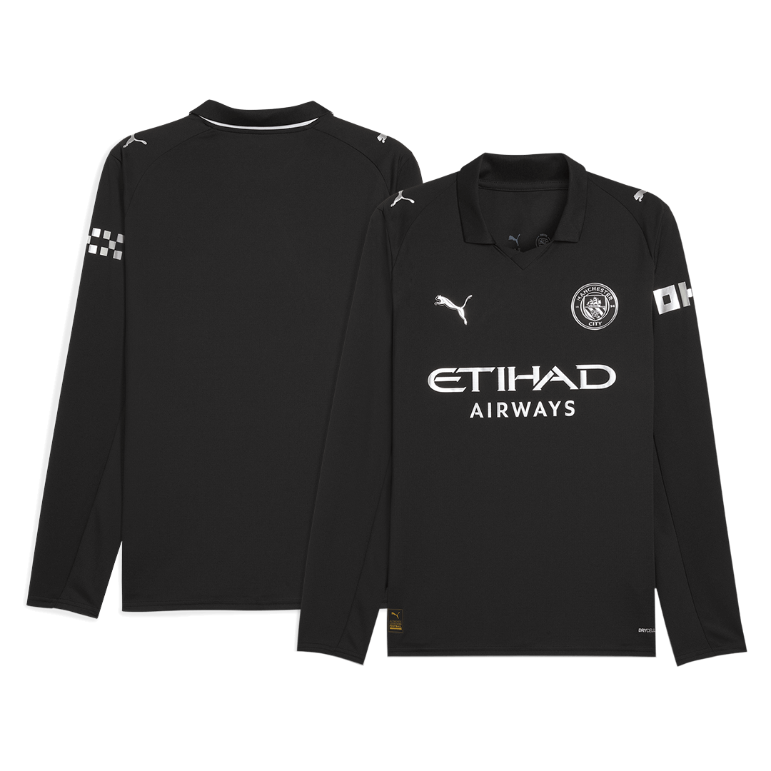 Maillot de foot Manchester City extérieur manches longues 2025/26 pour homme