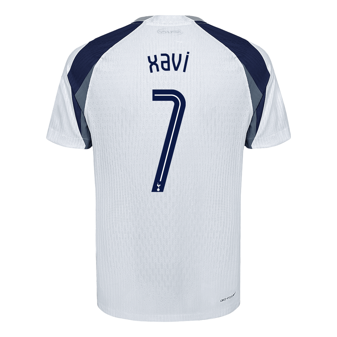Maillot de football domicile XAVI #7 pour homme Tottenham Hotspur LDC 2025/26 version joueur - Coupe ajustée