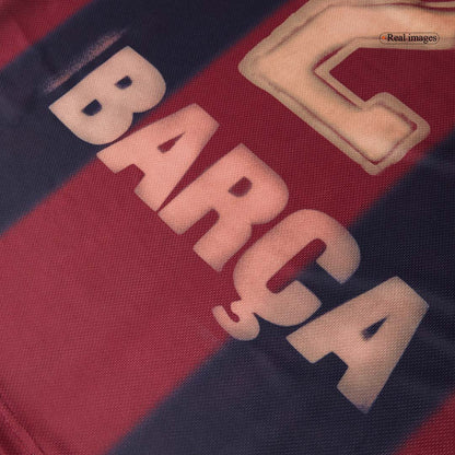 Maillot de foot domicile rétro FC Barcelone homme 2000/01
