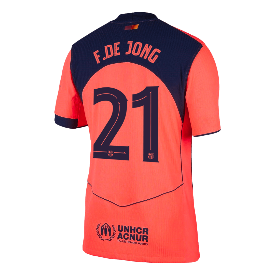 F.DE JONG #21 Maillot de Foot Homme Barcelone LDC 2025/26 Version Joueur Troisième Extérieur - Coupe Ajustée