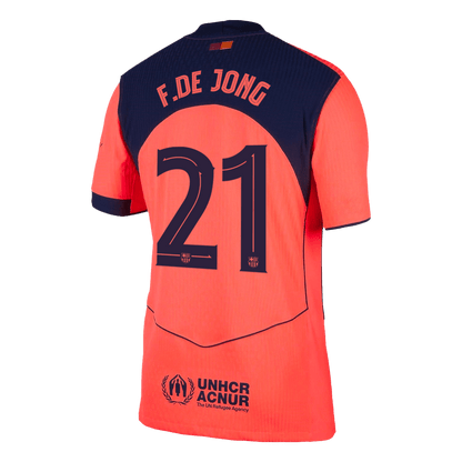 F.DE JONG #21 Maillot de Foot Homme Barcelone LDC 2025/26 Version Joueur Troisième Extérieur - Coupe Ajustée