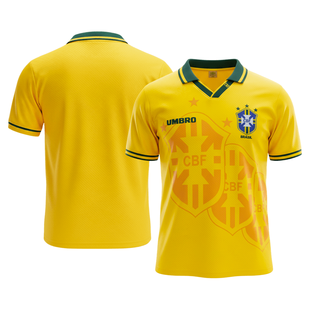 Maillot de foot domicile rétro pour homme Brésil 1994