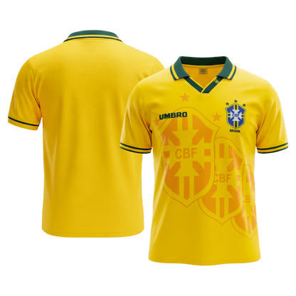 Maillot de foot domicile rétro pour homme Brésil 1994