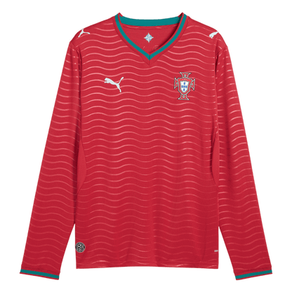 Maillot de football domicile à manches longues Portugal Coupe du Monde 2026 pour homme