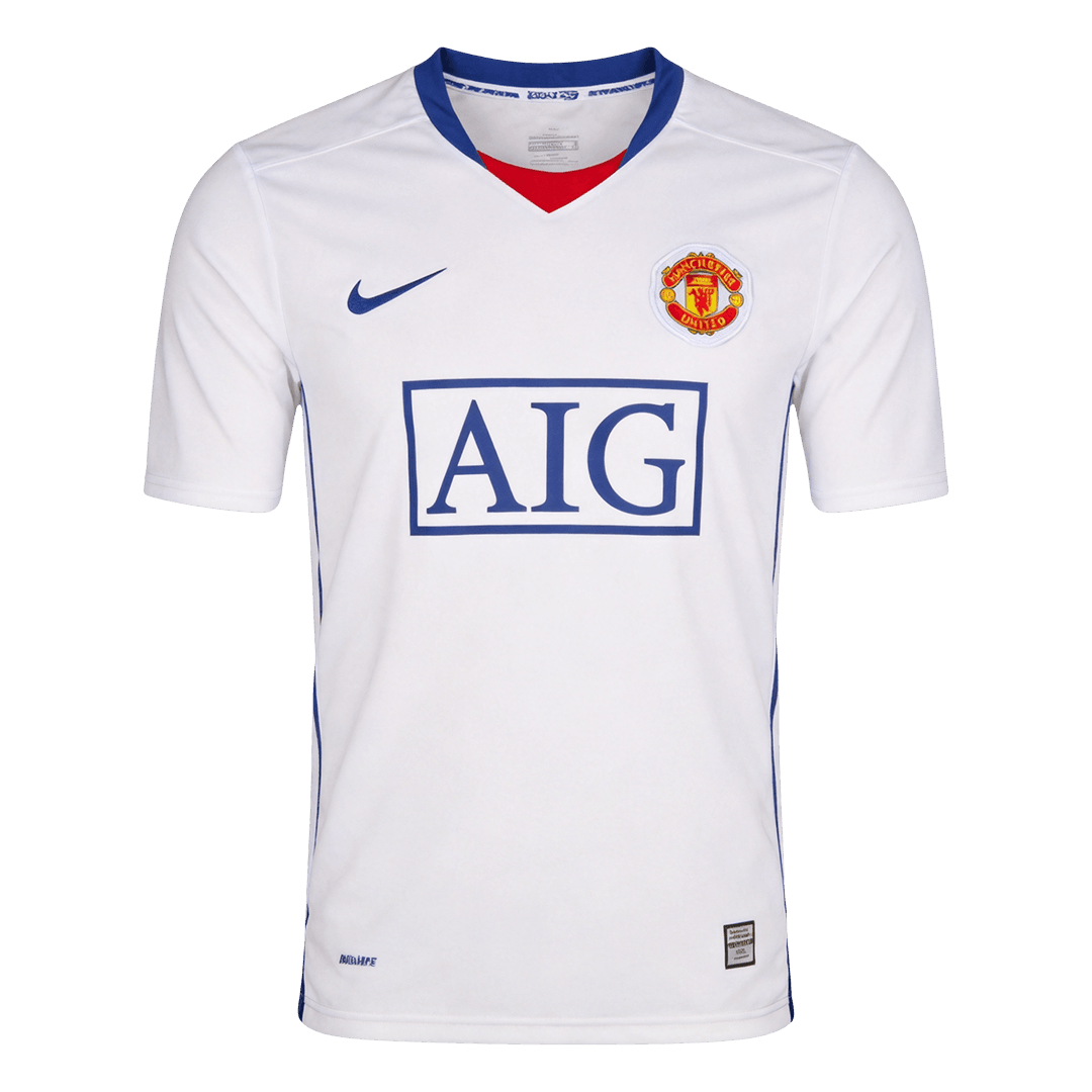 Maillot de foot extérieur rétro Manchester United 2008/09 pour homme