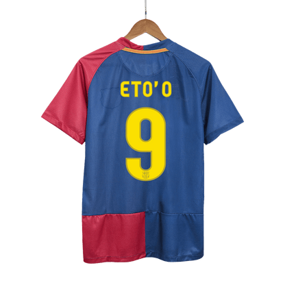 Maillot de Foot Rétro Domicile Homme ETO'O #9 Barcelone UCL Finale UCL 2008/09