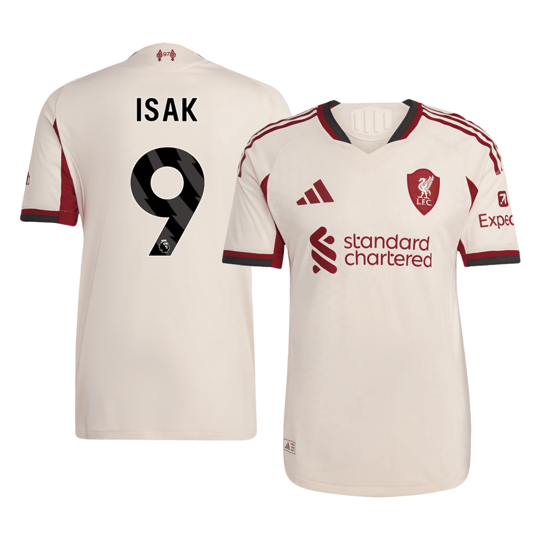 Maillot de foot extérieur ISAK ##9 Liverpool 2025/26 version joueur homme - Coupe ajustée