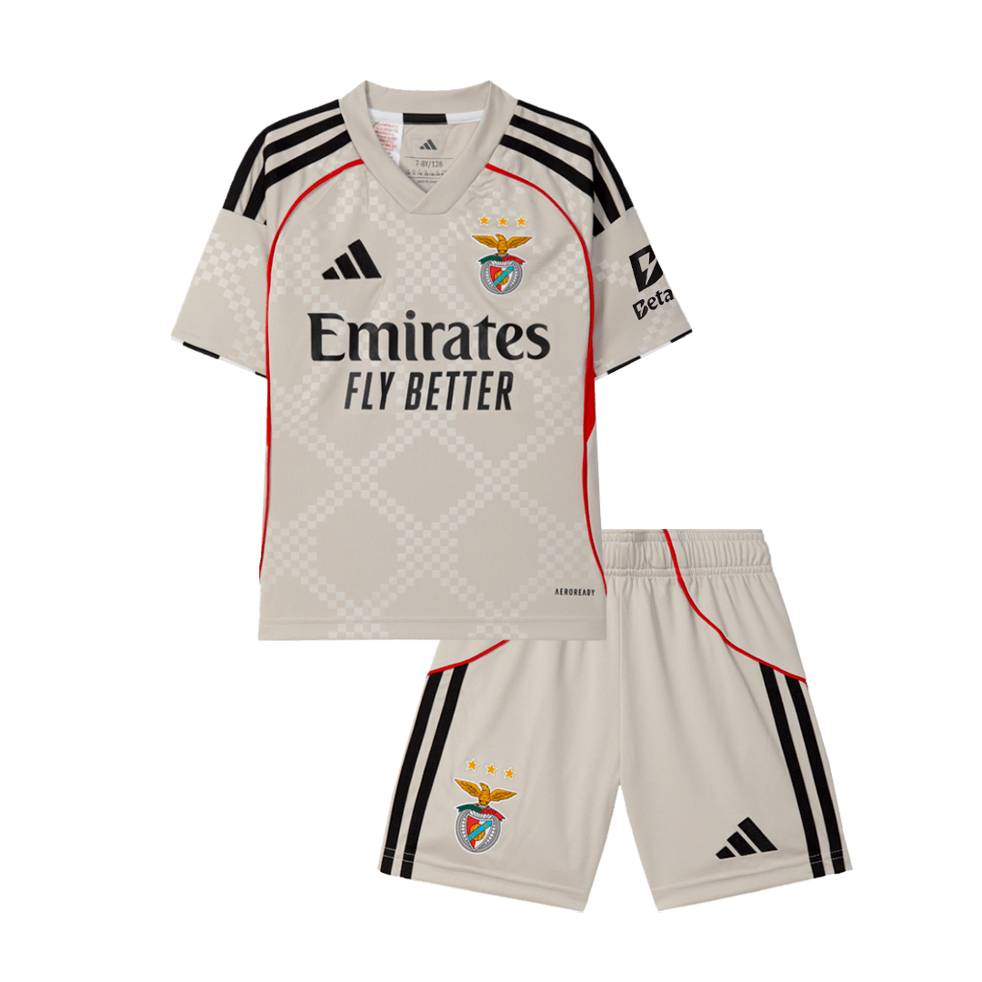 Kit maillot de foot extérieur enfant Benfica 2025/26