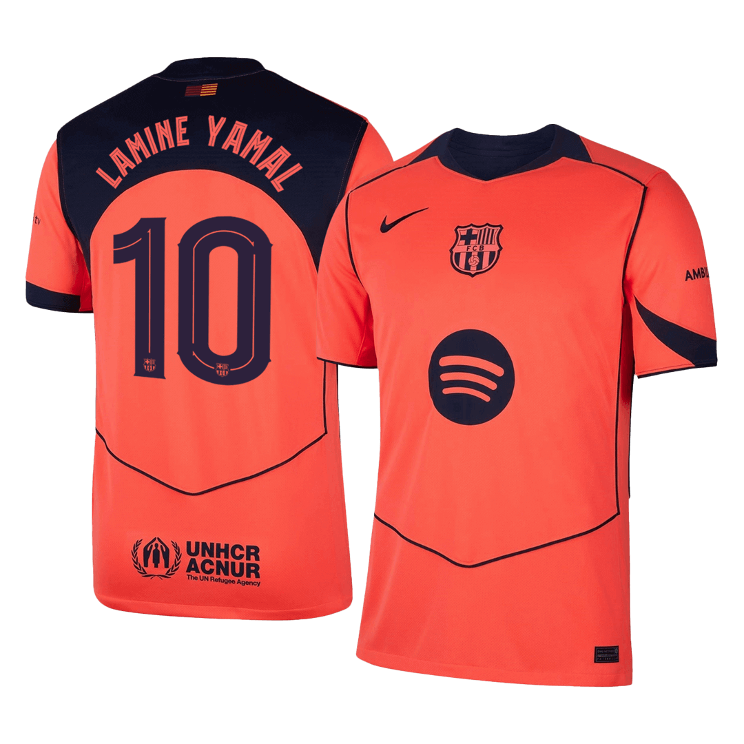 Maillot de Foot Homme Lamine Yamal #10 Barcelone UCL Troisième Extérieur 2025/26