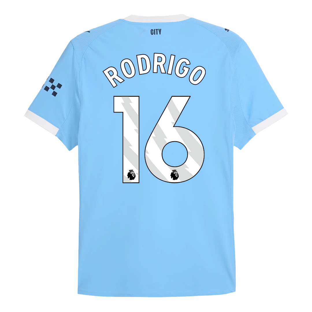 Maillot de football domicile homme RODRIGO #16 Manchester City saison 2025/26 version joueur - Coupe ajustée