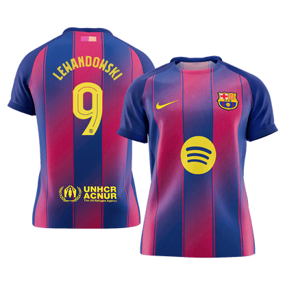 Maillot de football domicile homme Barcelone UCL 2025/26 LEWANDOWSKI #9 [PREMIUM]
