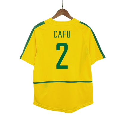 Maillot de football domicile rétro CAFU #2 Homme Brésil 2002/03