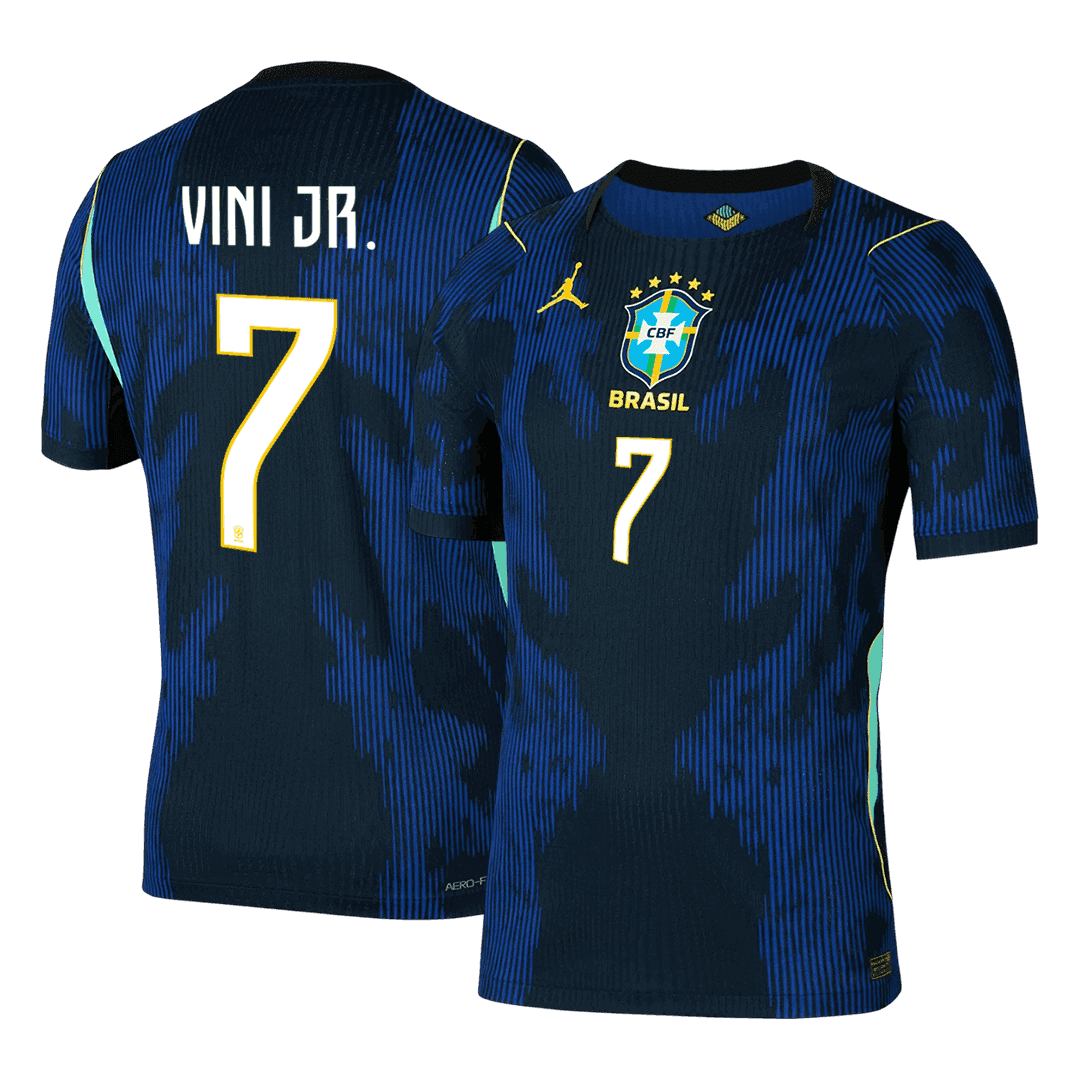 Maillot de football extérieur Brésil Coupe du Monde 2026 VINI JR. #7 pour homme - Coupe ajustée - Version joueur