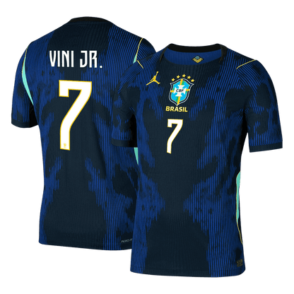 Maillot de football extérieur Brésil Coupe du Monde 2026 VINI JR. #7 pour homme - Coupe ajustée - Version joueur