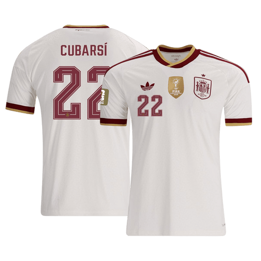 CUBARSÍ #22 Men's Spain World Cup 2026 Player Version Champion Edition Away Soccer Jersey