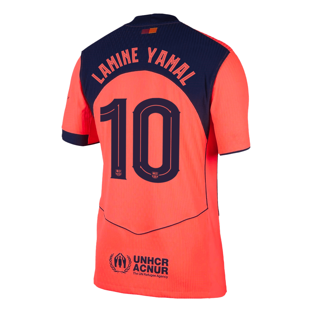 Maillot de football Lamine Yamal #10 Homme FC Barcelone UCL 2025/26 Version joueur Troisième extérieur - Coupe slim