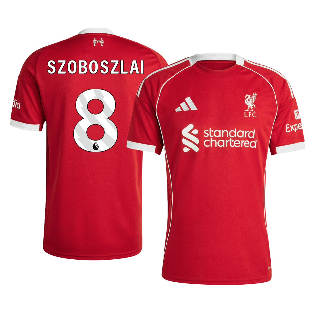 Maillot de foot domicile Liverpool 2025/26 Homme SZOBOSZLAI #8