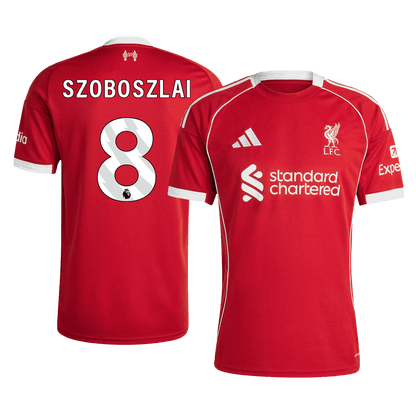 Maillot de foot domicile Liverpool 2025/26 Homme SZOBOSZLAI #8