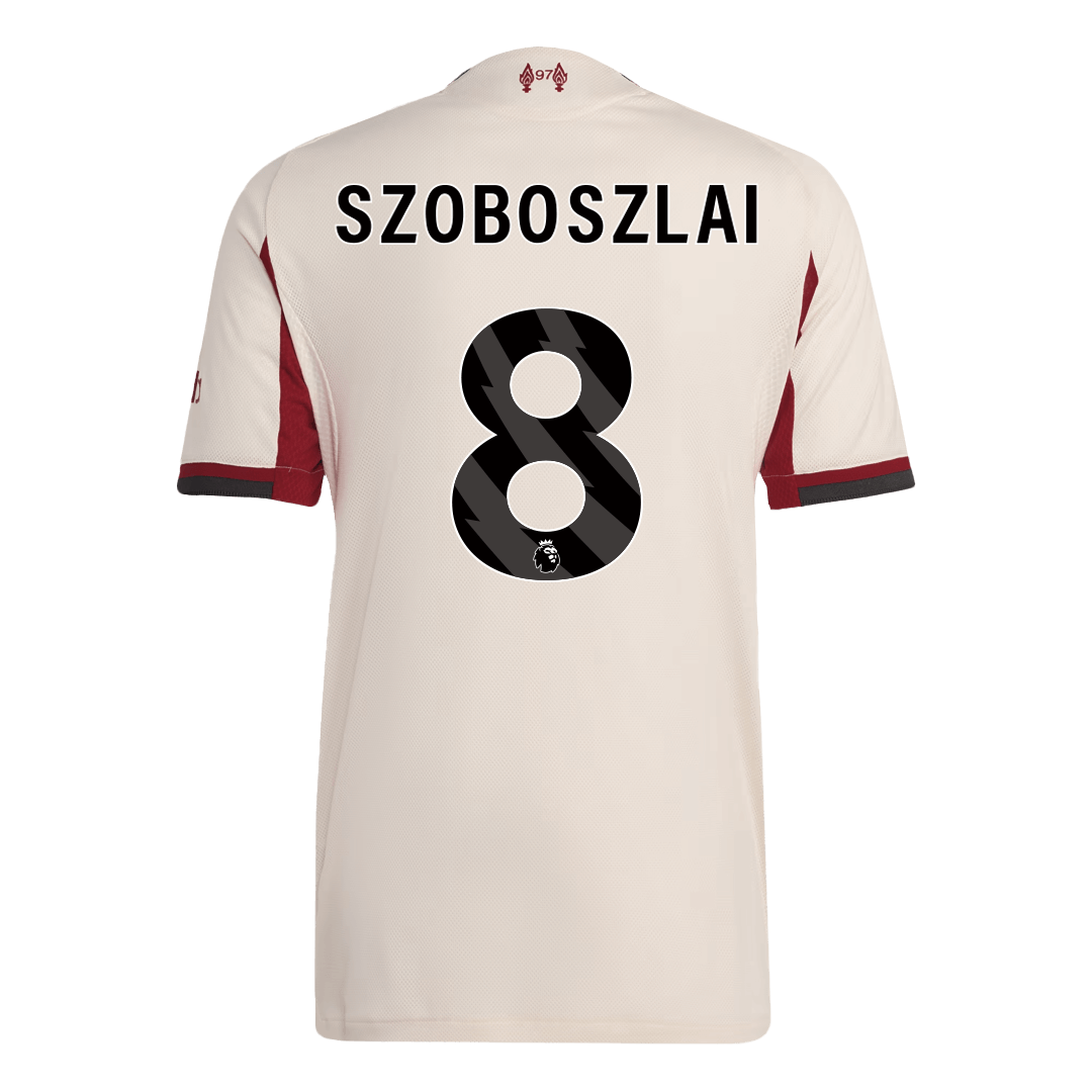 Maillot de football extérieur SZOBOSZLAI #8 Homme Liverpool 2025/26 version joueur - Coupe ajustée