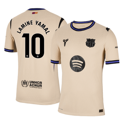 Maillot de football Lamine Yamal #10 FC Barcelone 2025/26 version joueur extérieur pour homme - Coupe slim