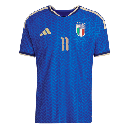 RASPADORI #11 Maillot de Foot Homme Italie Coupe du Monde 2026 Version Joueur Domicile - Coupe Slim