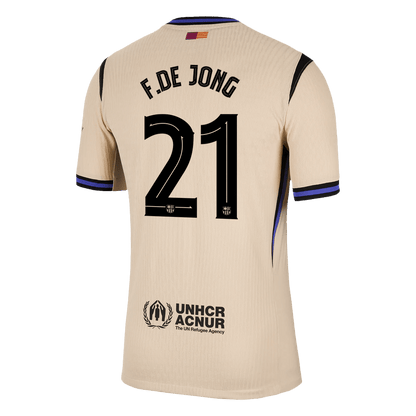 Maillot de foot extérieur F.DE JONG #21 Barcelone UCL 2025/26 pour homme - Version joueur - Coupe ajustée