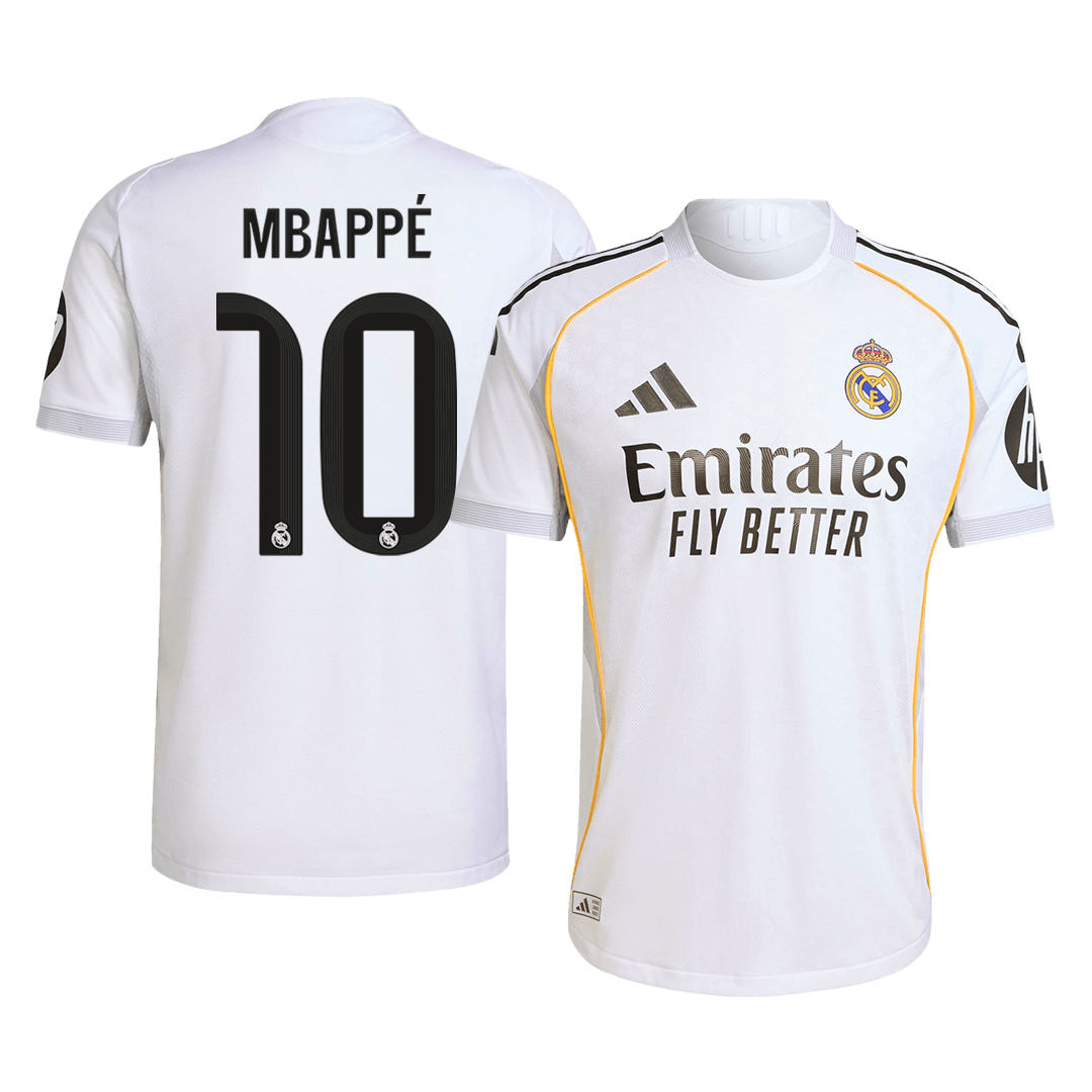 Maillot de foot domicile Real Madrid 2025/26 MBAPPÉ #10 pour homme [PREMIUM]