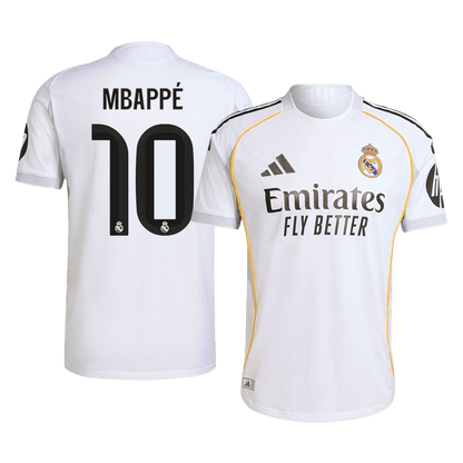 Maillot de foot domicile Real Madrid 2025/26 MBAPPÉ #10 pour homme [PREMIUM]