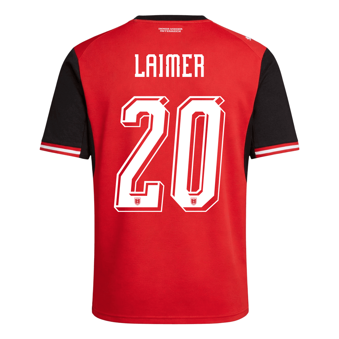 Maillot de football domicile Laimer #20 Autriche Coupe du Monde 2026 pour homme