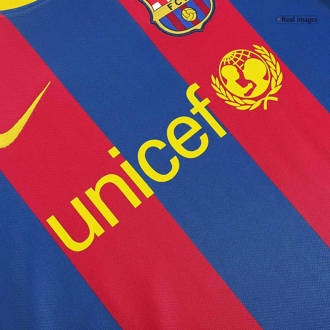 Maillot de football domicile rétro FC Barcelone 2010/11 pour homme