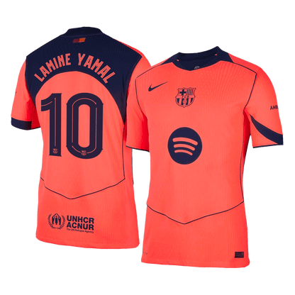 Maillot de football Lamine Yamal #10 Homme FC Barcelone UCL 2025/26 Version joueur Troisième extérieur - Coupe slim