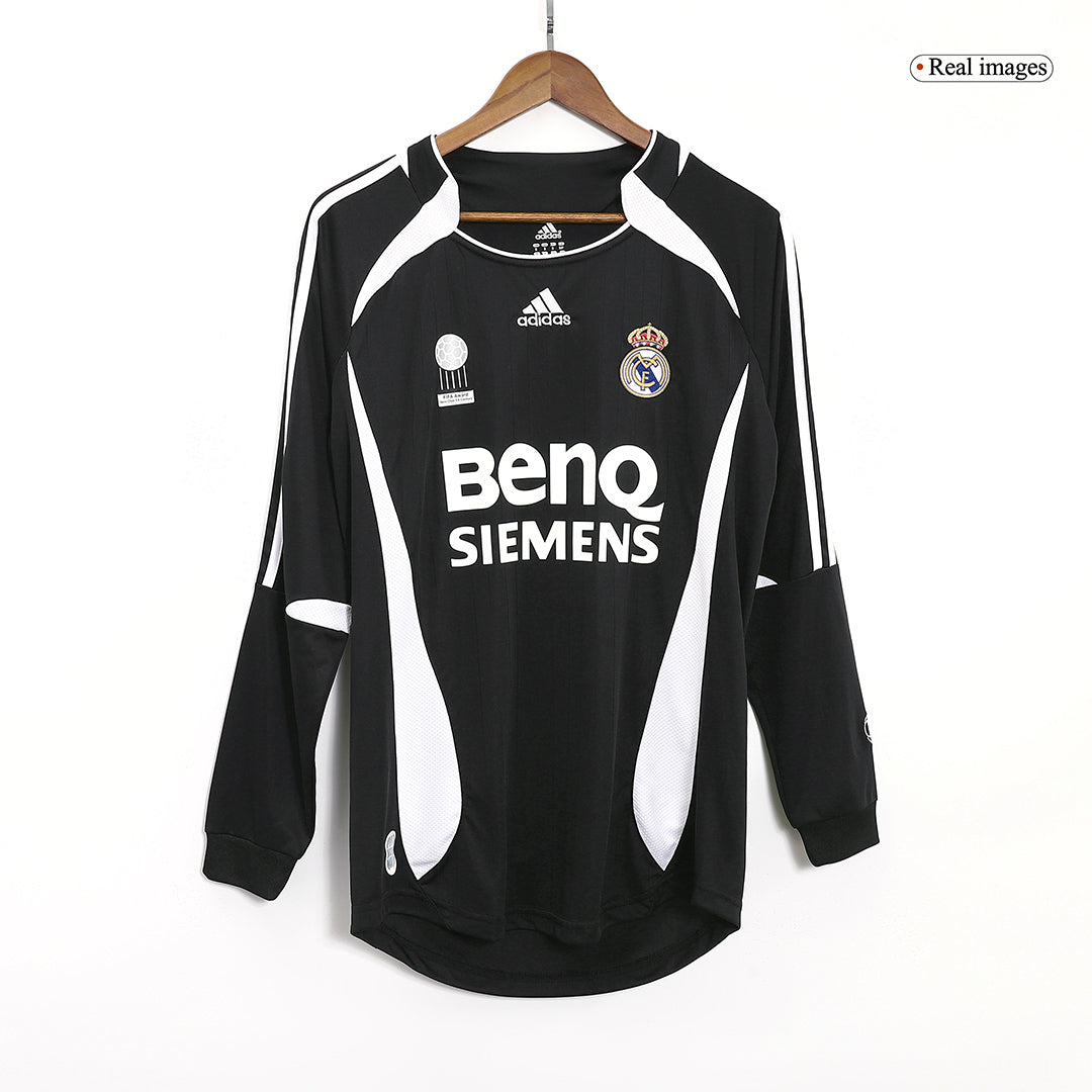 Maillot de foot rétro RAUL #7 du Real Madrid 2006/07 extérieur manches longues homme