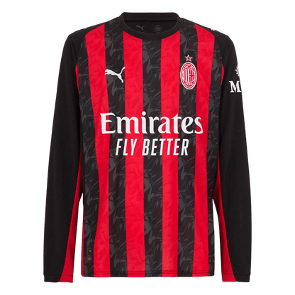 Maillot de Foot Domicile AC Milan 2025/26 Manches Longues Homme