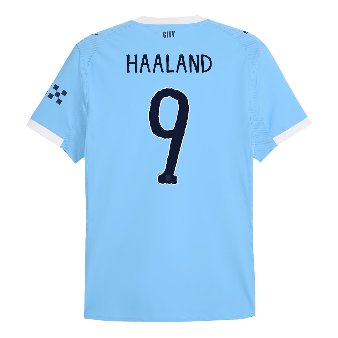 Maillot de Foot Domicile HAALAND #9 Manchester City Coupe du Monde 2025/26 pour Homme - Version Joueur - Coupe Ajustée