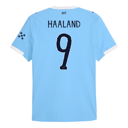 Maillot de Foot Domicile HAALAND #9 Manchester City Coupe du Monde 2025/26 pour Homme - Version Joueur - Coupe Ajustée